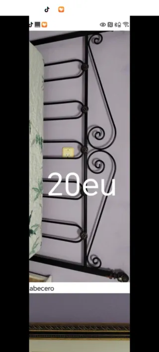 Cabecero de forja negro