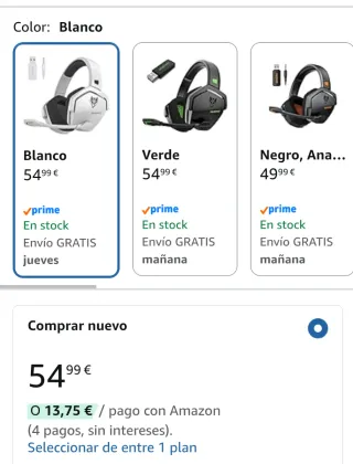 Nubwo G06 Auriculares Gaming Blancos