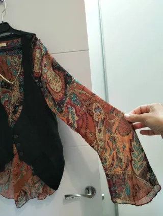 Conjunto Chaleco y Blusa Zara Taglia S/36