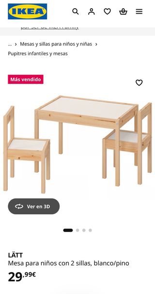 Tavolo e 2 Sedie per Bambini IKEA