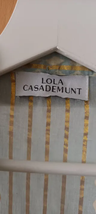Vestido Lola Casademunt azul y dorado