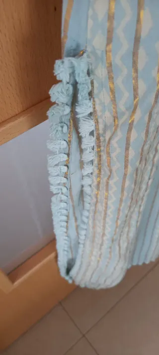 Vestido Lola Casademunt azul y dorado