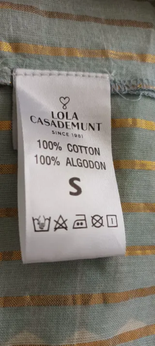 Vestido Lola Casademunt azul y dorado