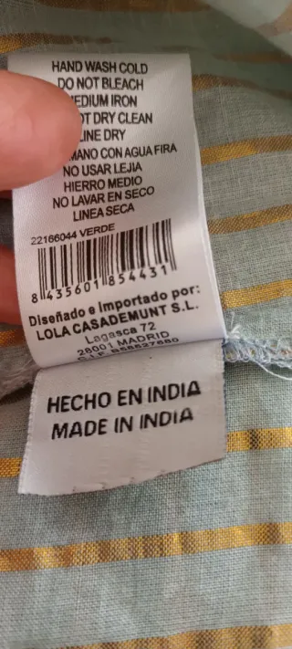 Vestido Lola Casademunt azul y dorado