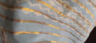 Vestido Lola Casademunt azul y dorado