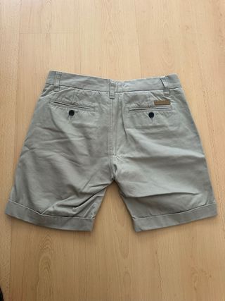 Bermudas Zara Chino Beige Taglia 38 Cotone