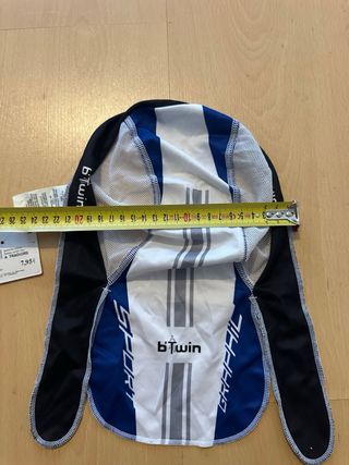 Gorra Ciclismo Btwin Decathlon Azul Negra Blanca