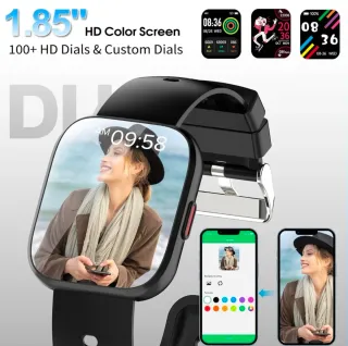 Smartwatch Uomo Donna 1,85'' Orologio IP68 fitness