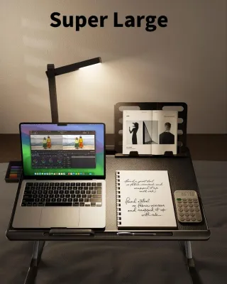 Mesa Cama/Sofá con Lámpara LED Integrada Nueva