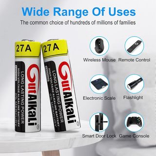 Pilas alcalinas 27 A - 12 V, 1O Unidades .L828 / LR27