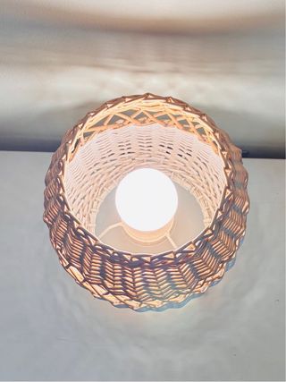 Lamparas de mesa de mimbre
