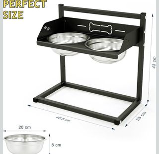 Comedero Elevado Perros con Cercado 7cm