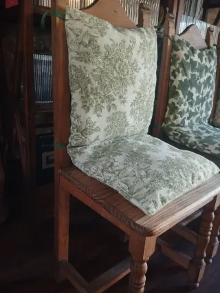 Juego 6 Sillas Madera Natural Enceradas