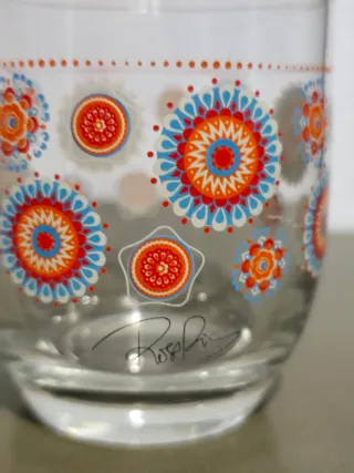 Vaso de cristal con diseño floral Rosario Nocilla