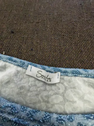 Top Sfera donna fantasia leopardata azzurro