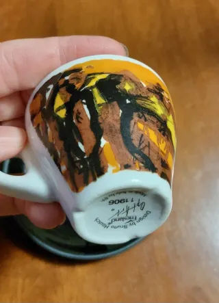 Coppia tazzine caffè artistiche