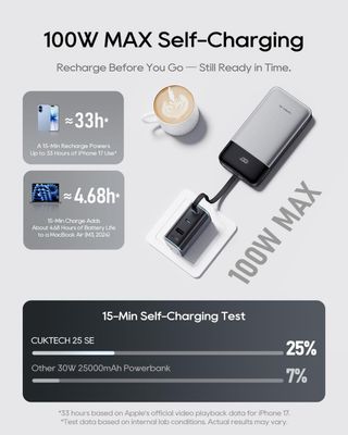CUKTECH 25 Power Bank SE Cargador Portátil