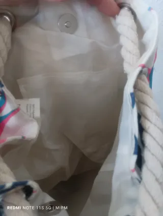 Mochila de playa con estampado floral