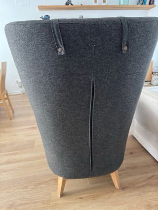 Sillón/butaca IKEA gris con reposapies. Omtanksam