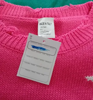 Maglione Made in Italy  Stelle Distressed Nuovo