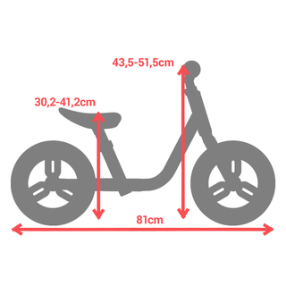 Bicicleta sin pedales niños 10 pulgadas Runride 100 blanco