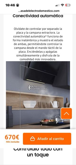 Campana Extractora Samsung cristal roto