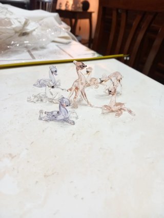 Set 7 Bambi Murano Vetro