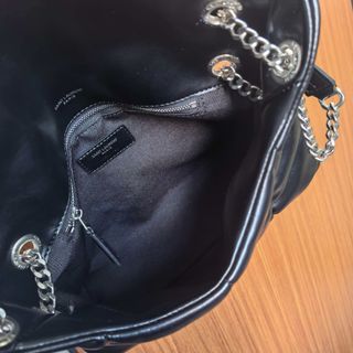 Bolso YSL Puffer Negro Plateado