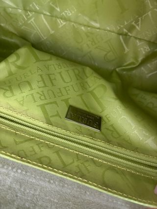 Bolso Furla verde y rosa