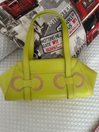 Bolso Furla verde y rosa