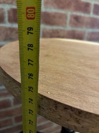 Taburete Industrial Negro y Madera