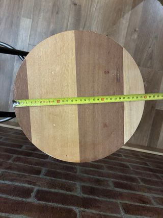 Taburete Industrial Negro y Madera