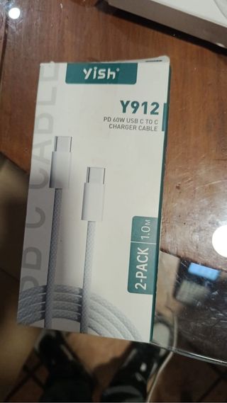 YISH Cable USB-C a USB-C 60W (Pack de 2).