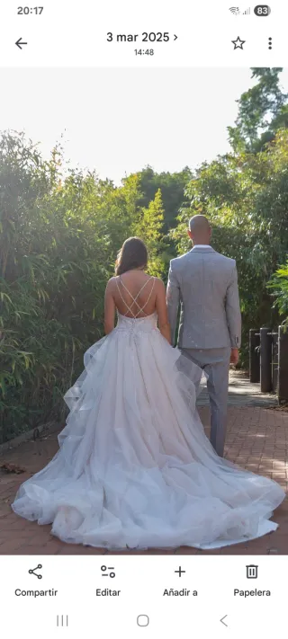 Vestido de Novia Talla 36-38 Con brillantes