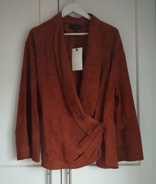 Kimono Zara jacquard teja Talla L/XL