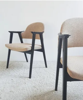 2 Sillas COMPAS de GUILLEUMAS. Vintage, 70s.