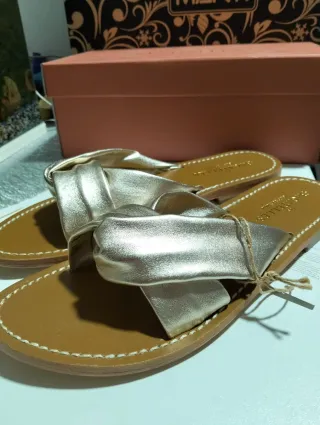 Sandalias Les Bagatelles Talla 40 Doradas