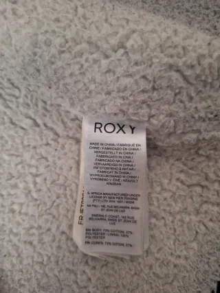 Chaqueta Roxy gris jaspeada borreguito