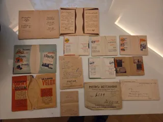 Lotto carte antiche porta negativi fotografia