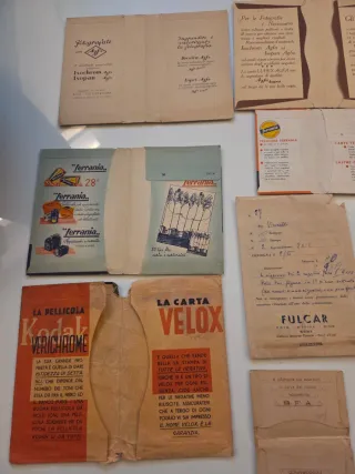 Lotto carte antiche porta negativi fotografia