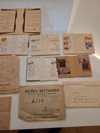 Lotto carte antiche porta negativi fotografia