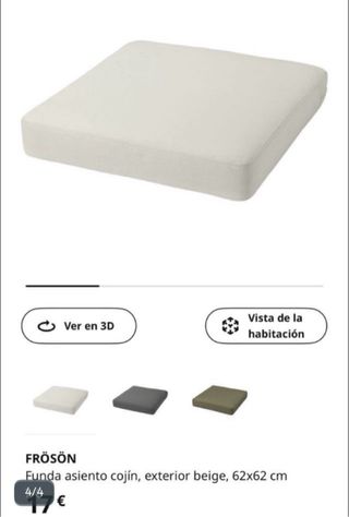 4 Cojines DUVHOLMEN IKEA + 8 Fundas