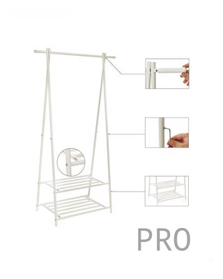 Perchero con Estante de 2 Niveles para Zapatos