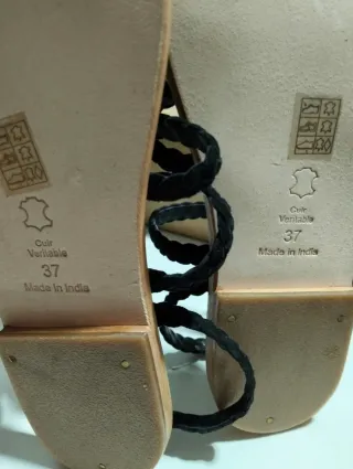 Sandalias Golden Sun Talla 37 Negras