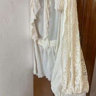 Camisa boho 48Zara Woman volantes y encaje Talla