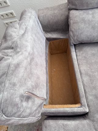 Sofá 2 plazas trla gris.