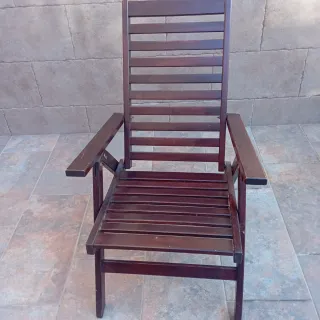 Mesa extensible jardín y 4 sillas madera