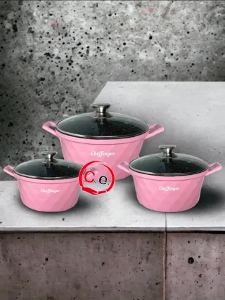 Set 3 Casseruole Cheffinger Rosa
