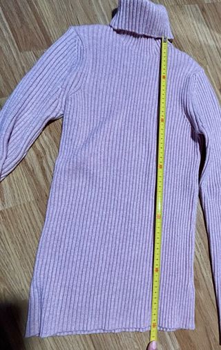 Jersey rosa  cuello vuelto Talla Única