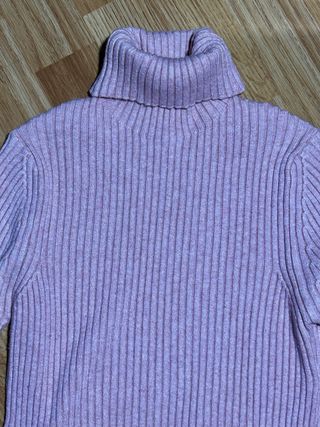 Jersey rosa  cuello vuelto Talla Única